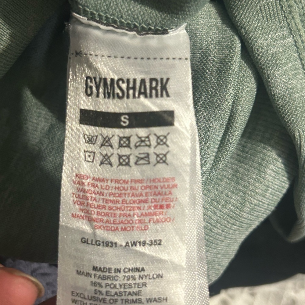 Gymshark Adapt Sage Green Camo Seamless Athletic Leggings - Picture 7 of 8
